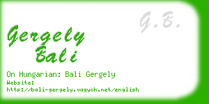 gergely bali business card